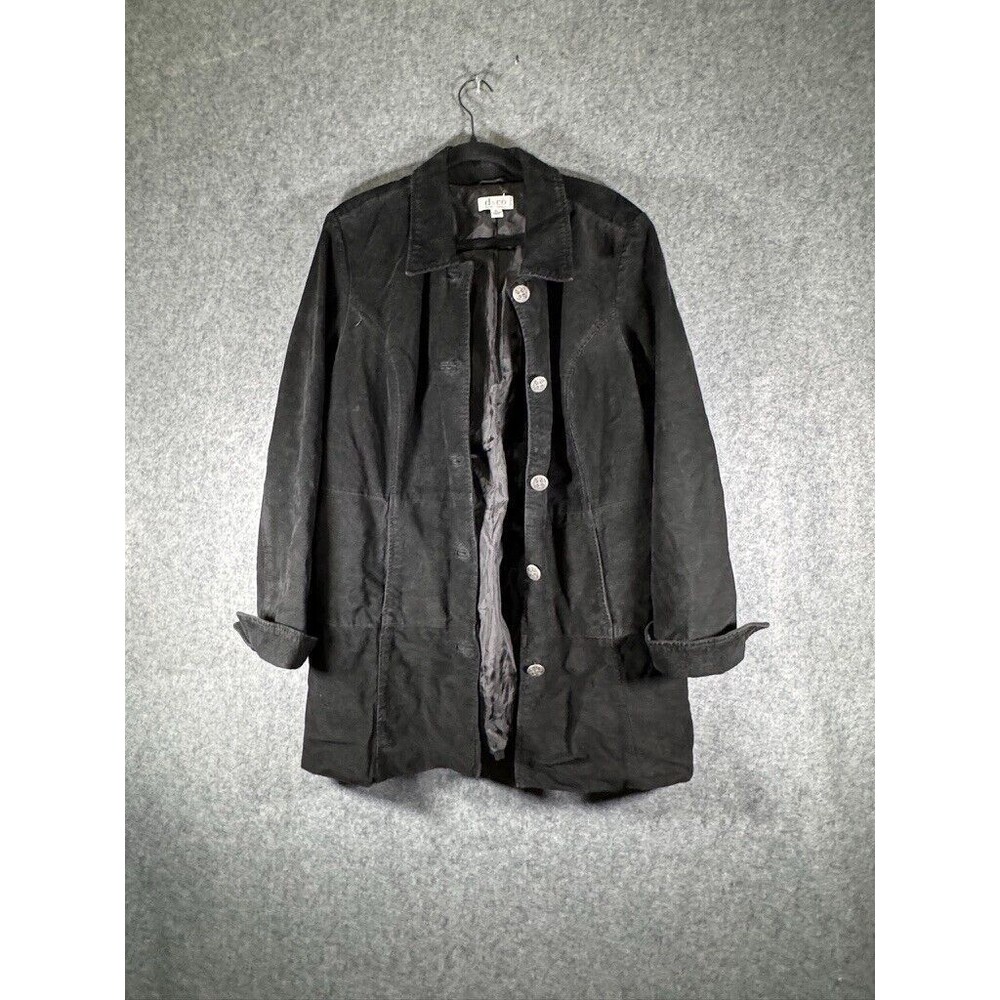 Women's Black Button-Up Coat